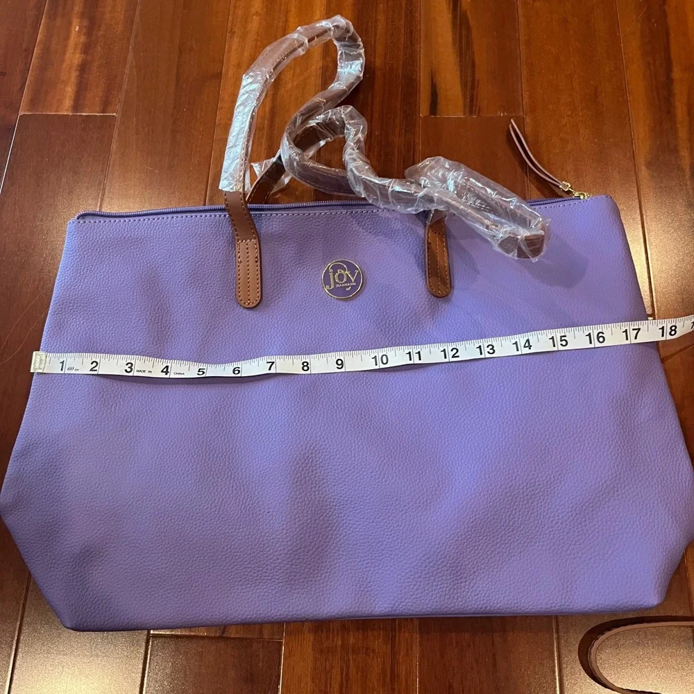 Purple Tote Crossbody Bag Purse Set Leather Joy Mangano QVC HSN‎ New Accessory